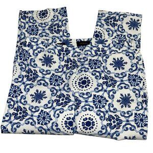 Talbots Heritage Side zip Floral Print crop Pants Women’s Size 14